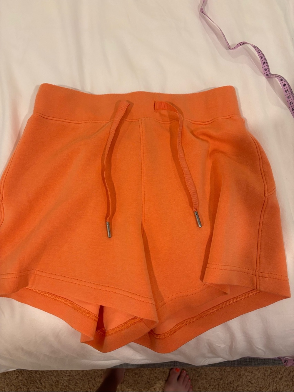 Women’s High-Waist Drawstring Orange Shorts Spanx
